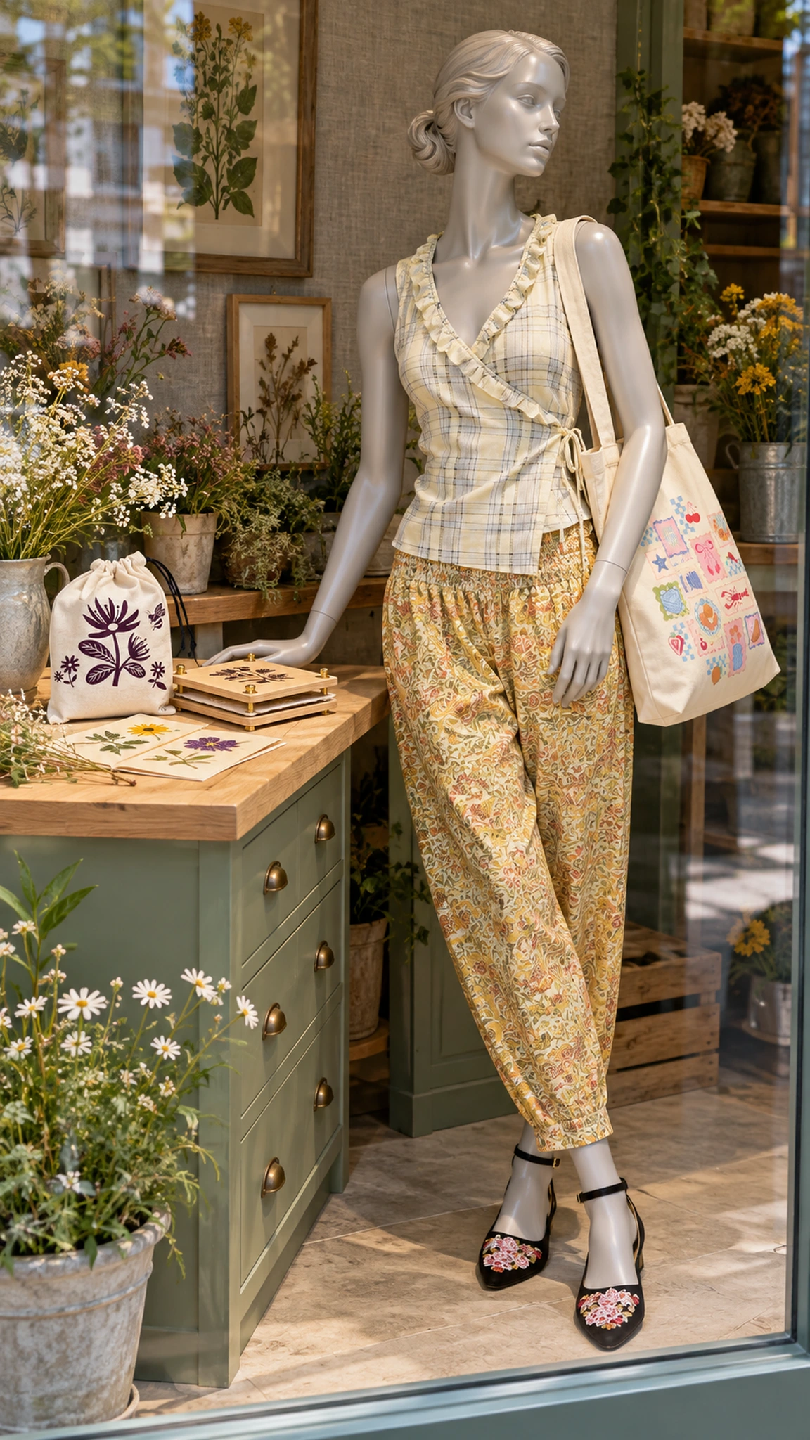 Collected on Foot — shop window