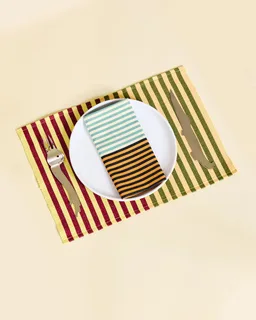 Duo Stripe Placemats in Honey