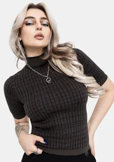 Glenna Check Knit Top