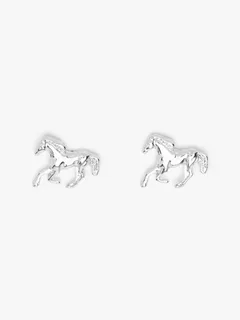 Horse Stud Earrings - Silver