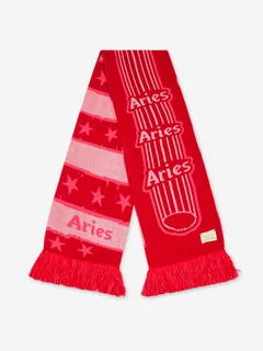 Aries Stripey Column Scarf - Hot Pink