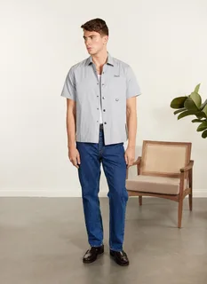 Auxiliary Boxy Clerk Shirt | Light Blue