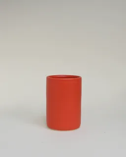 Tubular Vase in Lobster Red