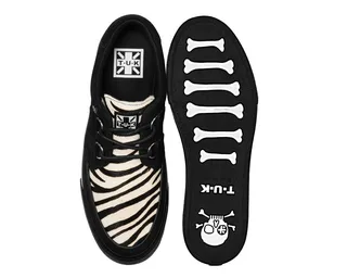 Black Suede White Zebra D-Ring Sneaker