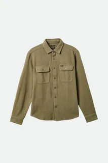 Bowery Textured Loop Twill L/S Overshirt - Olive Surplus