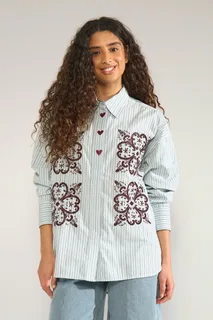NUDITTY SHIRT - Floaty Blue