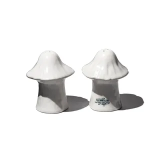 CERAMIC MUSHROOM SALT & PEPPER SHAKER SET